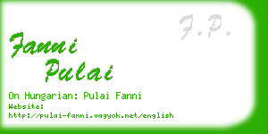 fanni pulai business card